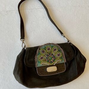 PRADA shoulder bag with beaded detail.